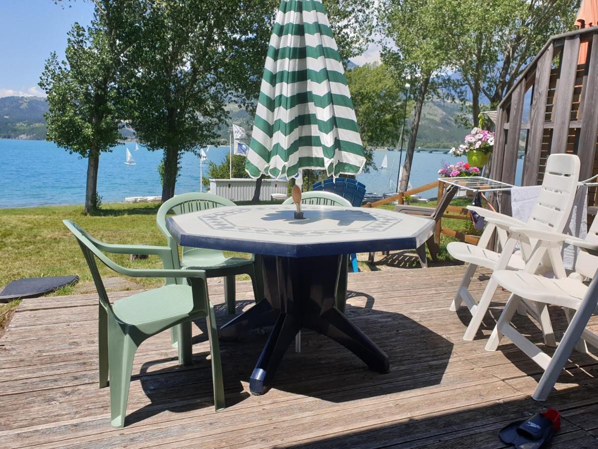Rez de plage-Canoé+Paddle-70m² Savines-le-Lac Exterior foto