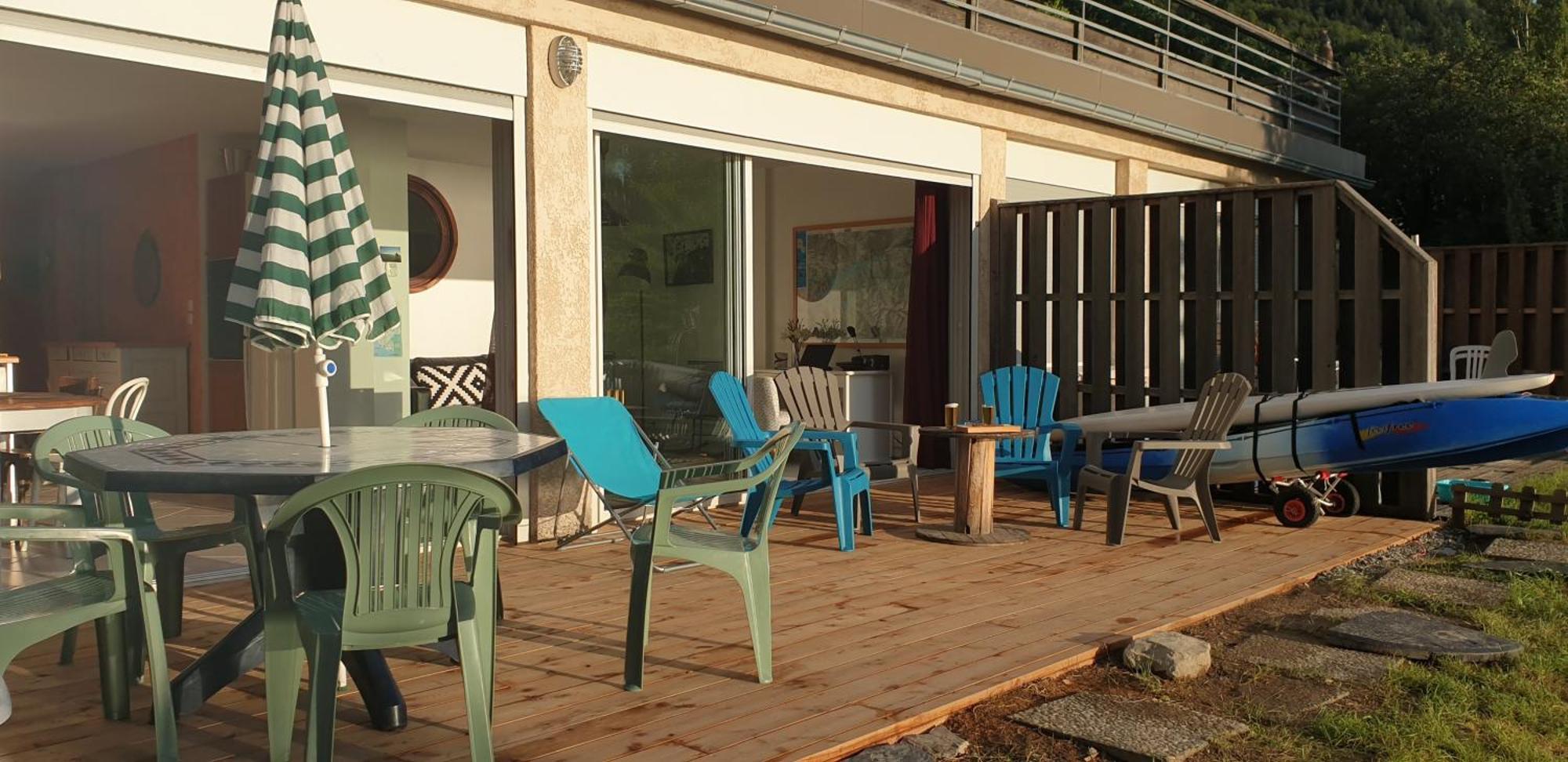 Rez de plage-Canoé+Paddle-70m² Savines-le-Lac Exterior foto